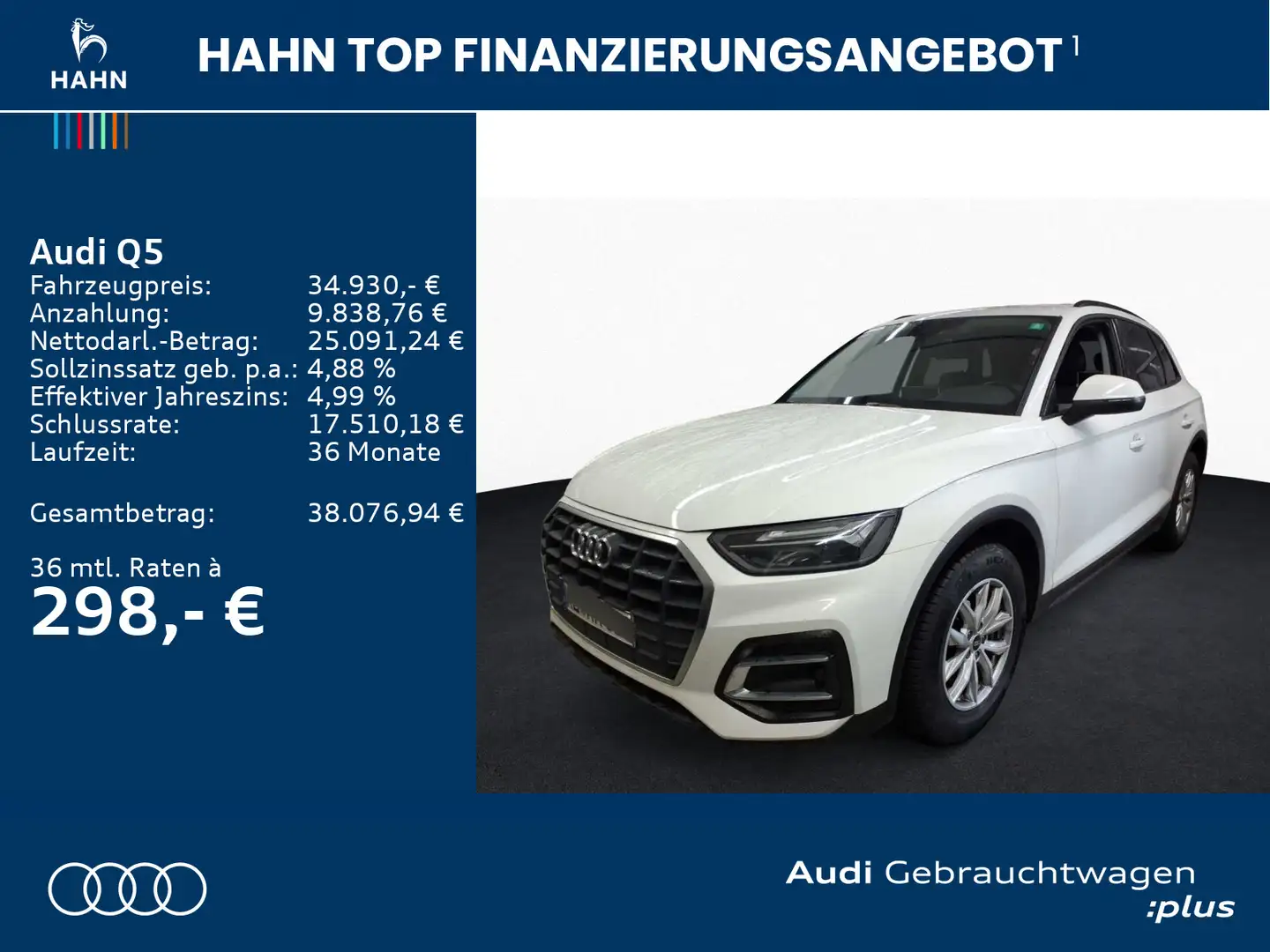 Audi Q5 35 TDI Virtual Navi CAM Sitzh PDC LED Tempo Weiß - 2
