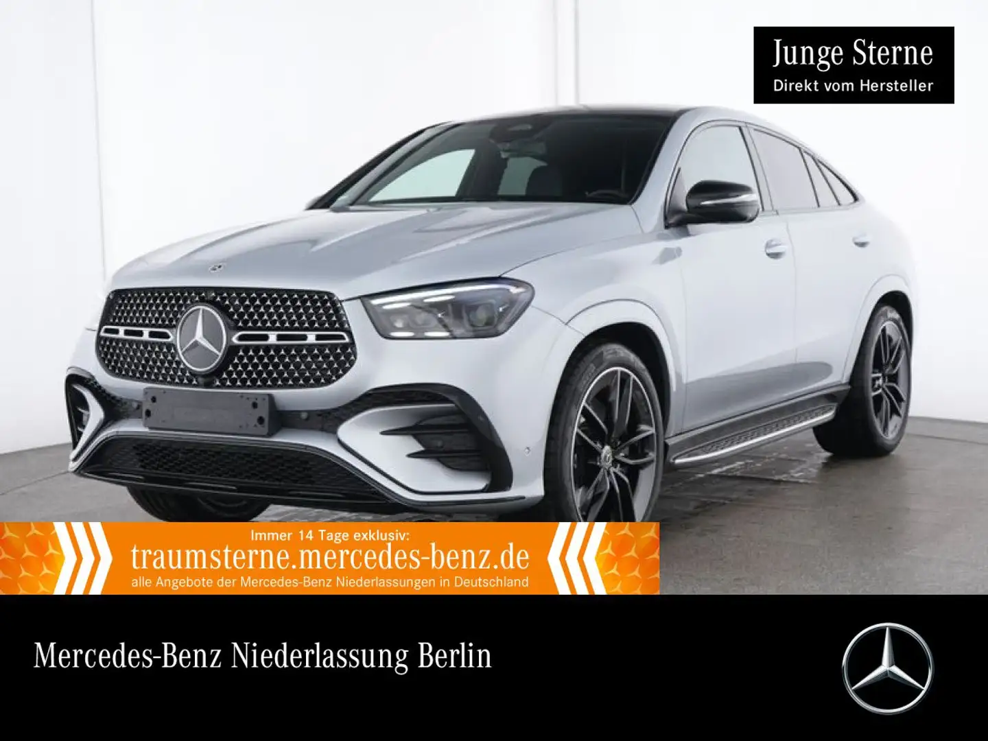Mercedes-Benz GLE 450 d Coupé 4M AMG+NIGHT+PANO+360+AHK+HUD+9G Silber - 1