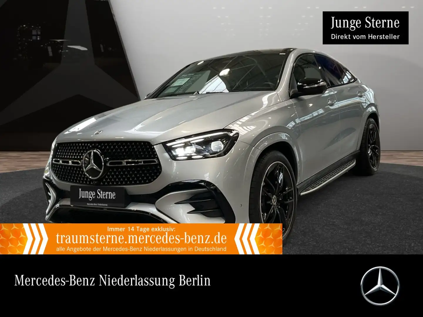 Mercedes-Benz GLE 450 d Coupé 4M AMG+NIGHT+PANO+360+AHK+HUD+9G Silber - 1