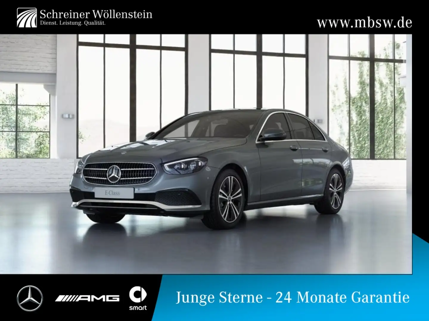 Mercedes-Benz E 220 d Limousine *Pano*Avantgarde*AHK*Distr*FAP Grau - 1