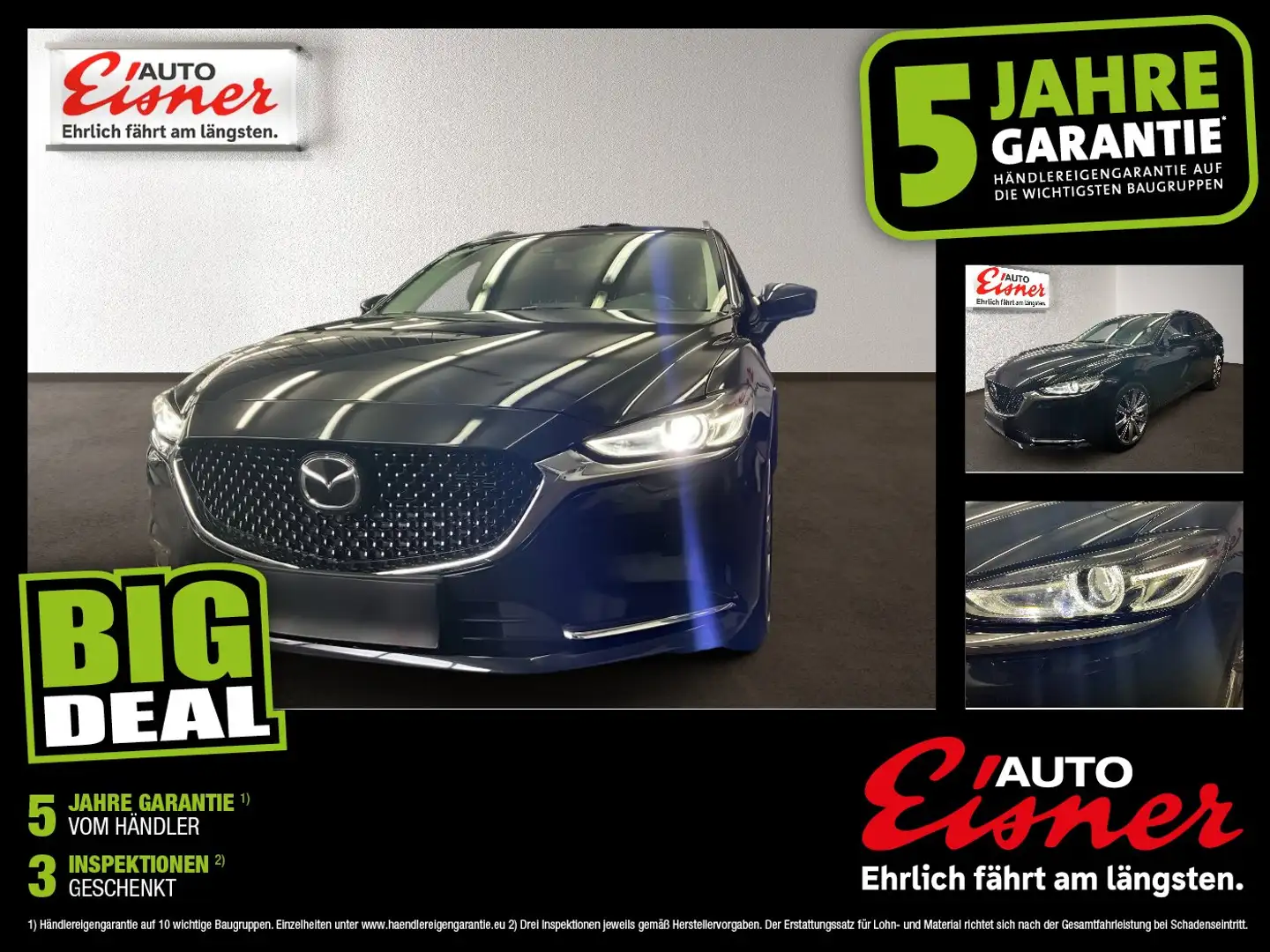 Mazda 6 Kombi 2.0 Revolution 2xKlima 30 AUT Facelift Schwarz - 1
