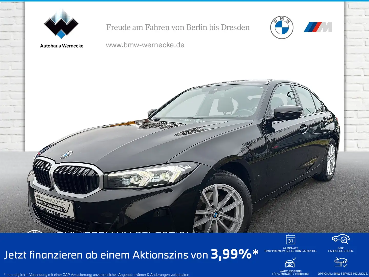 BMW 320 i Limousine HiFi DAB Tempomat Parkassistent Noir - 1