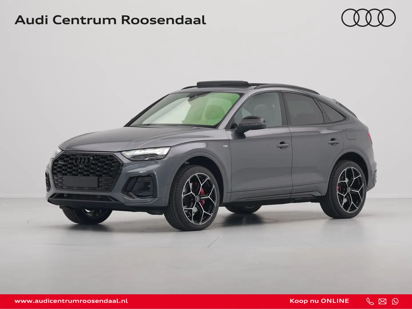 Audi Q5 Sportback 55 TFSI e 367pk S edition Competition Pa Grijs - 1