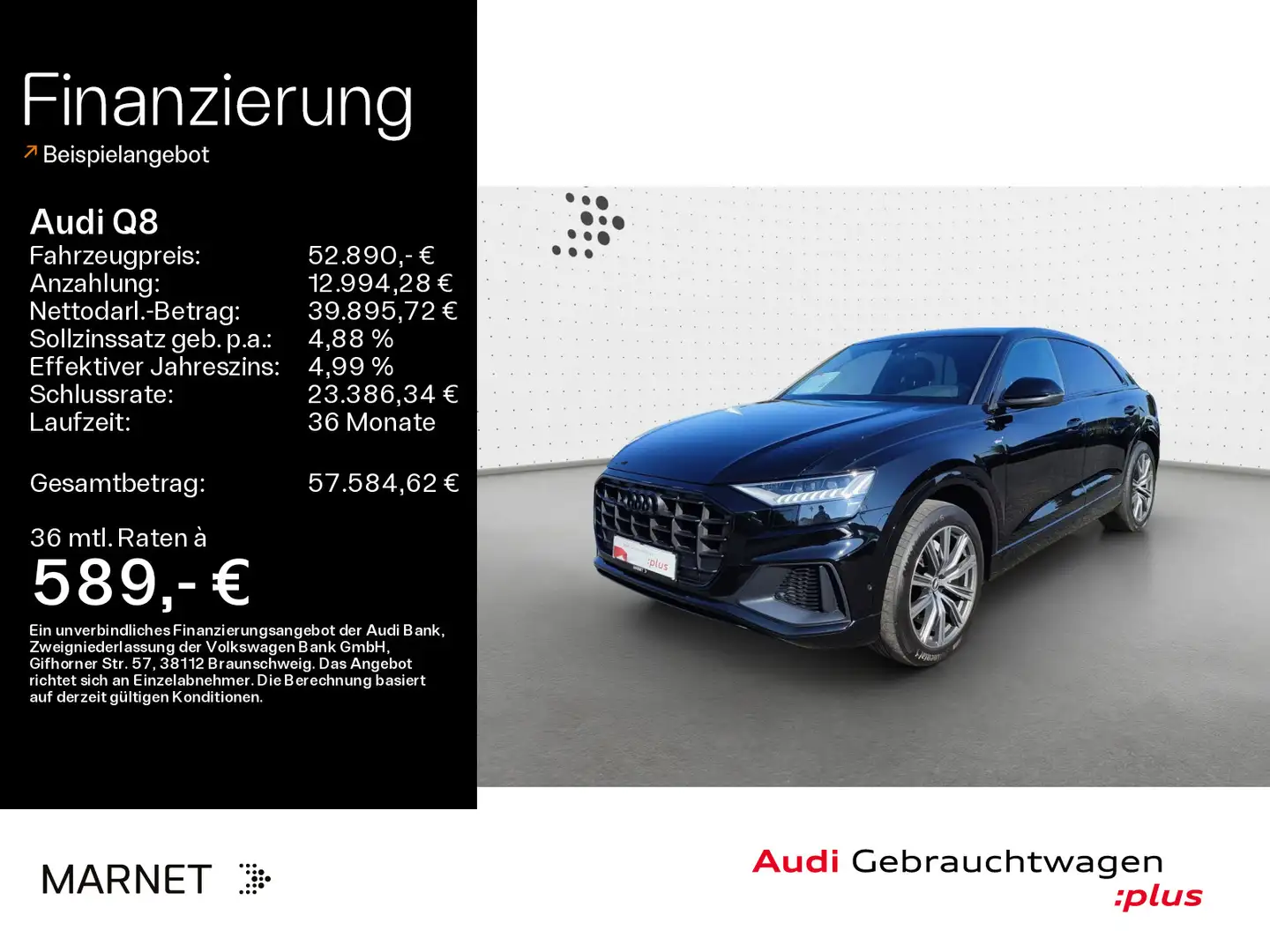 Audi Q8 55 TFSI quattro S line*Navi*Matrix*Alu*B&O*AH Noir - 1