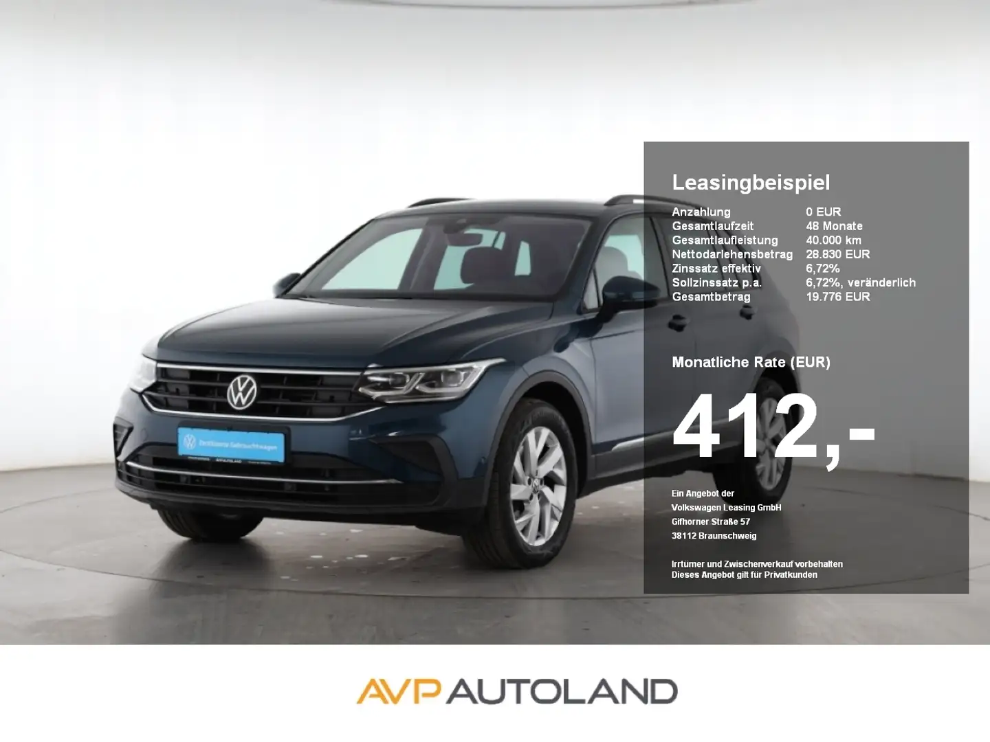 Volkswagen Tiguan 2.0 TSI DSG 4MOTION Life | NAVI | AHK | Blau - 1