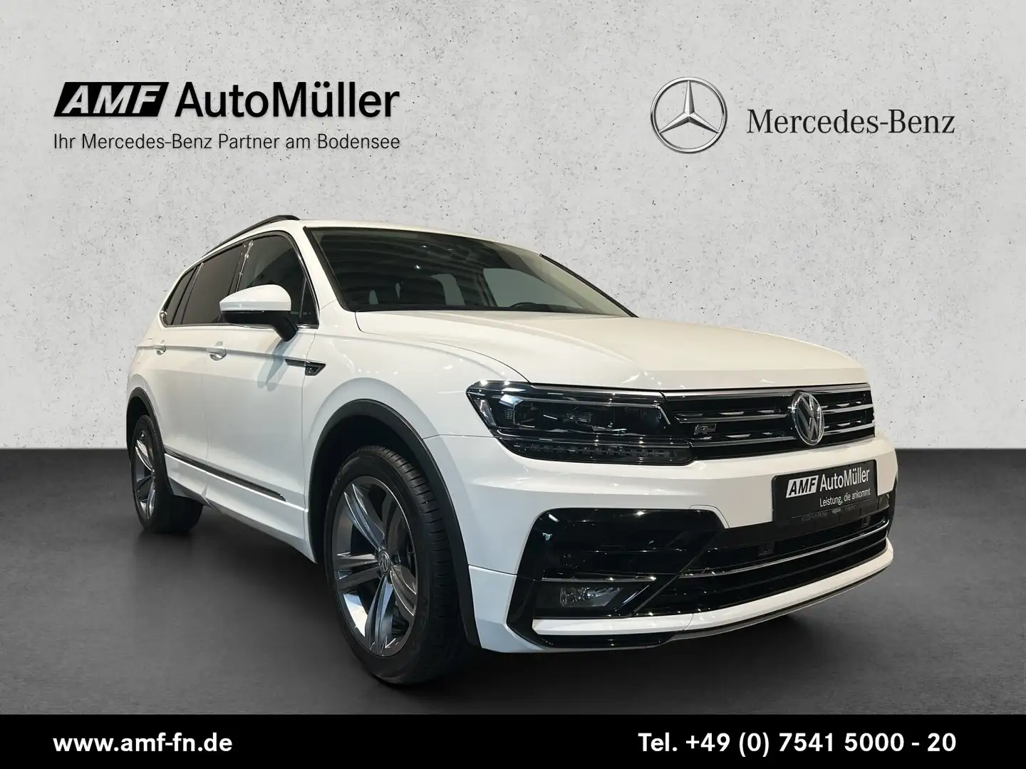 Volkswagen Tiguan Allspace Tiguan Allspace TSI R-LINE DSG+PANO+LEDER+RFK+WP Wit - 1