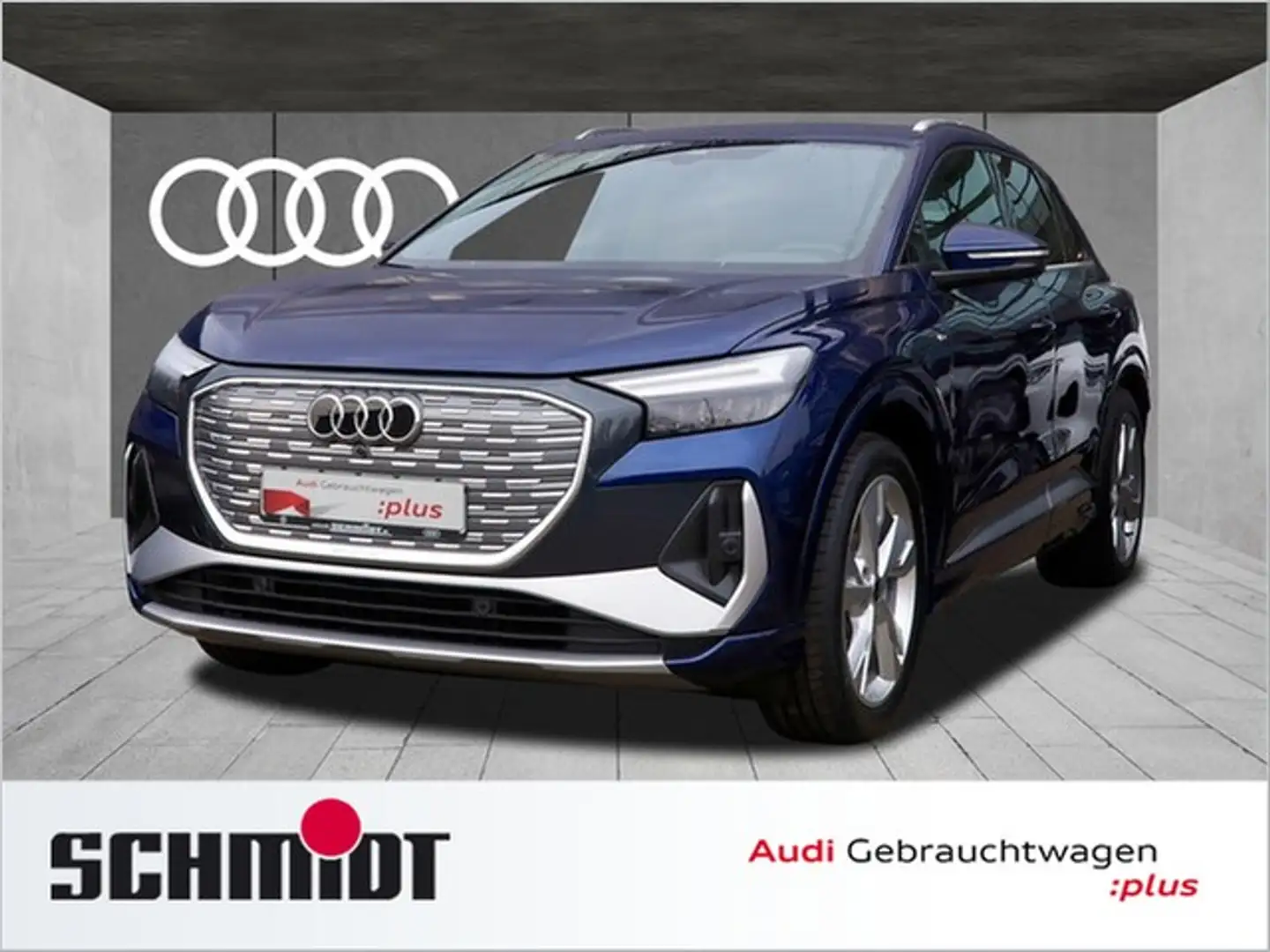 Audi Q4 e-tron 45 S line LM20 LED AHK Kamera ACC Blau - 1