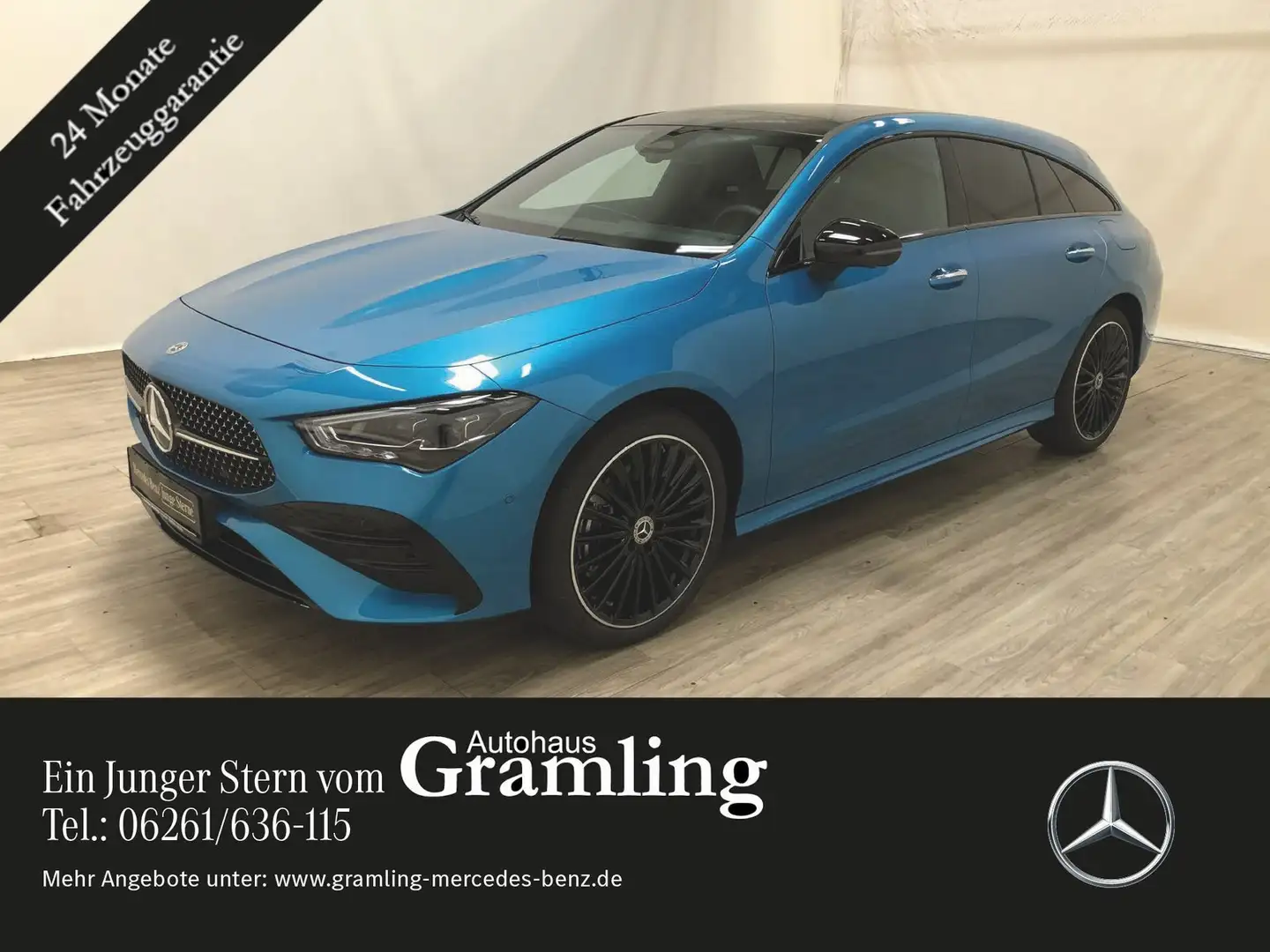 Mercedes-Benz CLA 250 e SB AMG NIGHT*Pano*Distr*360°*MULTIBEAM Blau - 1