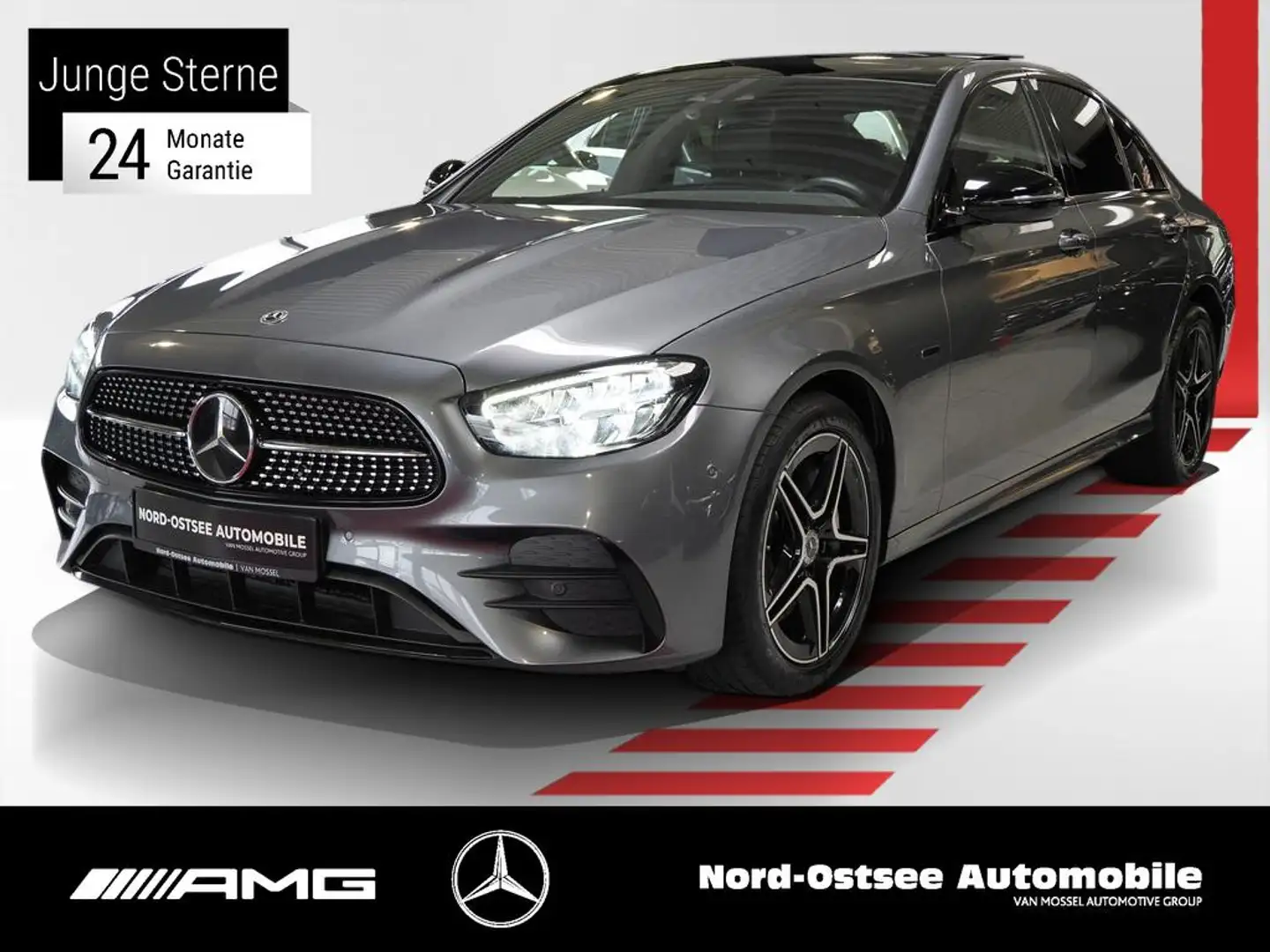 Mercedes-Benz E 300 de AMG KAMERA PANO NIGHT WIDESCREEN LED Gris - 1