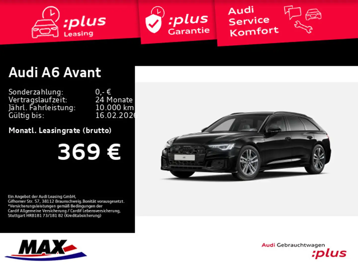 Audi A6 45 TDI quattro S-LINE MATRIX+PANO+AHK Schwarz - 1