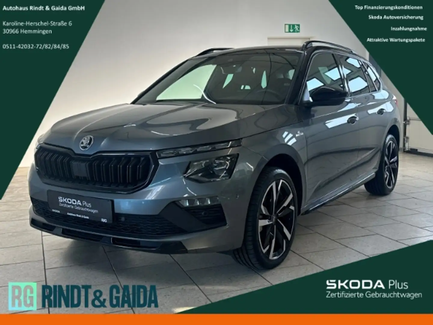 Skoda Kamiq 1.5 TSI DSG Monte Carlo Matrix AHK Kamera Grau - 1
