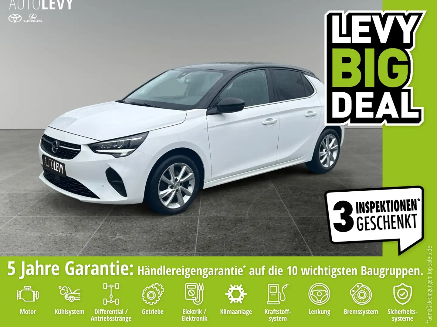 Opel Corsa 1.2 Elegance SHZ*CarPlay*LED*Allwetter Weiß - 1