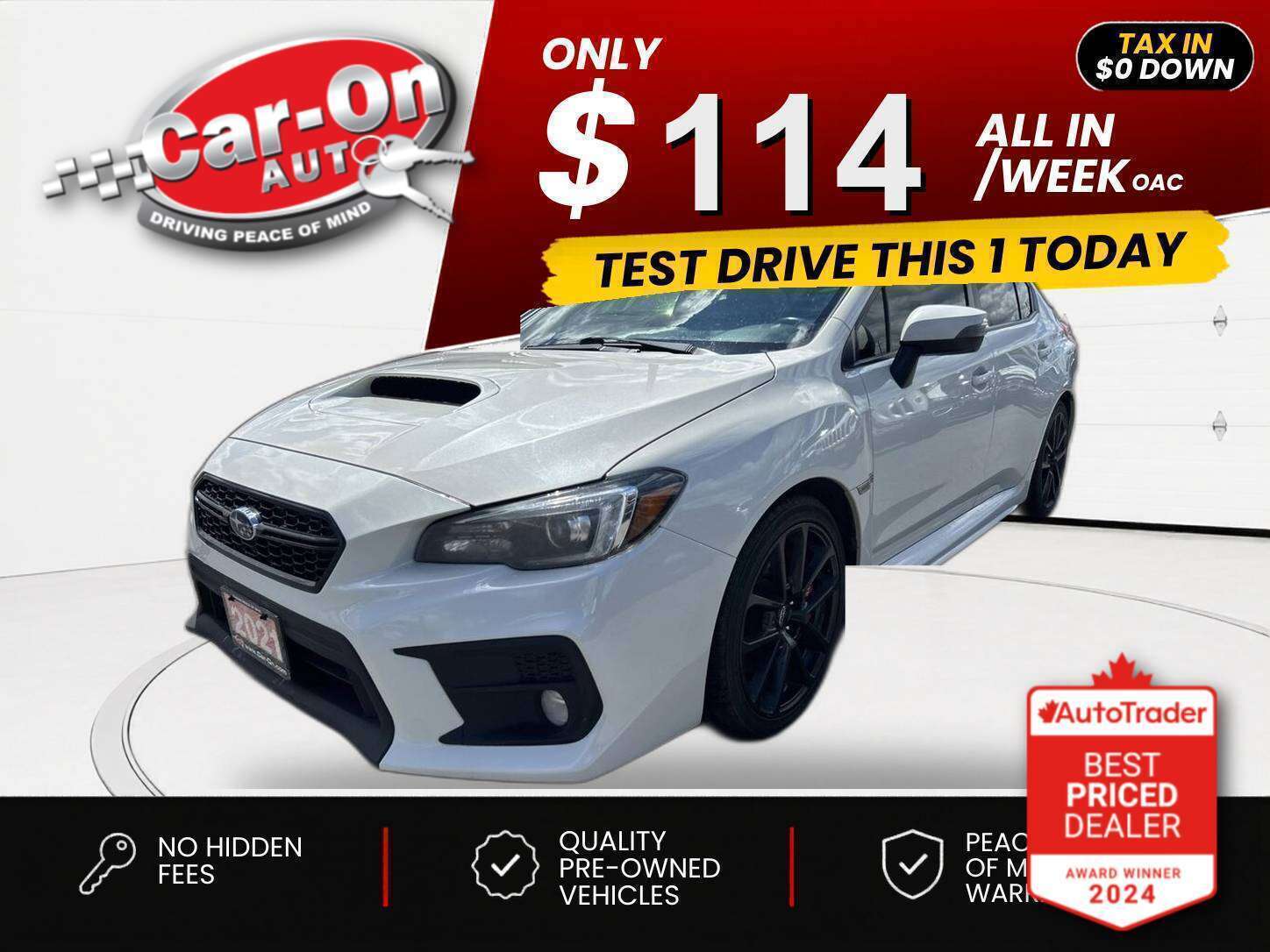 White 2021 Subaru WRX Sedan Manual