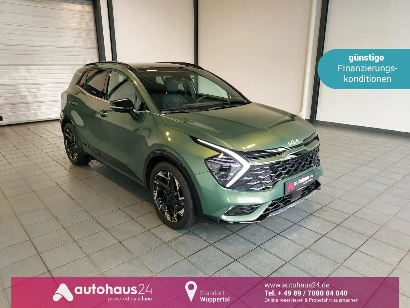Kia Sportage 1.6 T-GDI Mild-Hybrid GT-Line 4WD Groen - 1