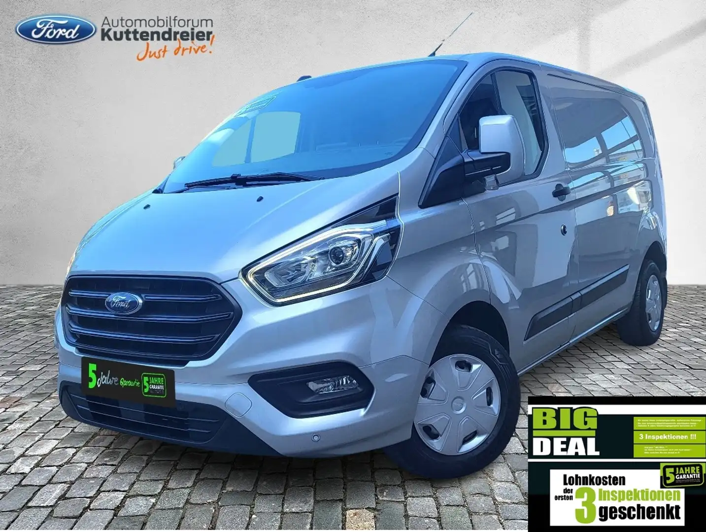 Ford Transit Custom Kasten L1 Trend Navi Regale 2xPDC Silber - 1