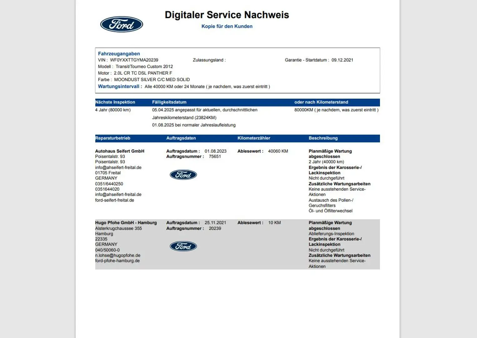 Ford Transit Custom Kasten L1 Trend Navi Regale 2xPDC Silber - 2