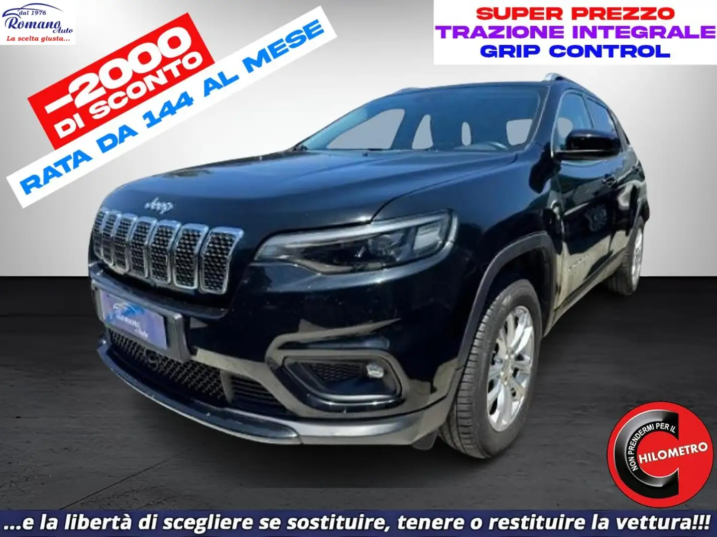 Jeep Cherokee 2.2 mjt 4wd active drive I auto Zwart - 1