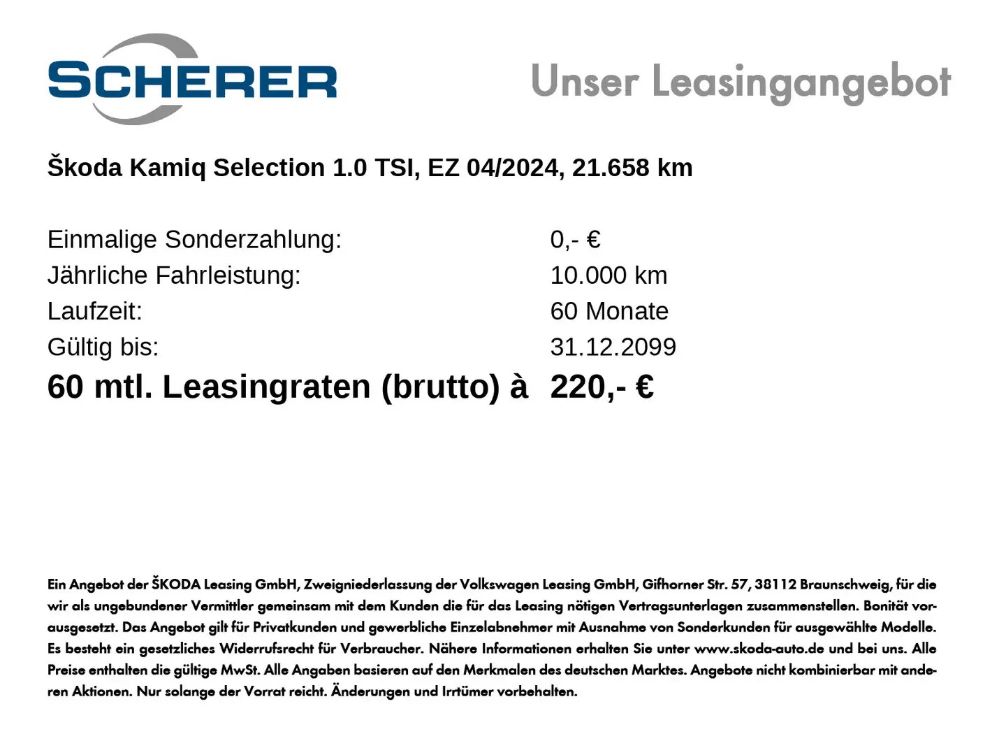 Skoda Kamiq 1.0 TSI Selection SHZ LED Schwarz - 2