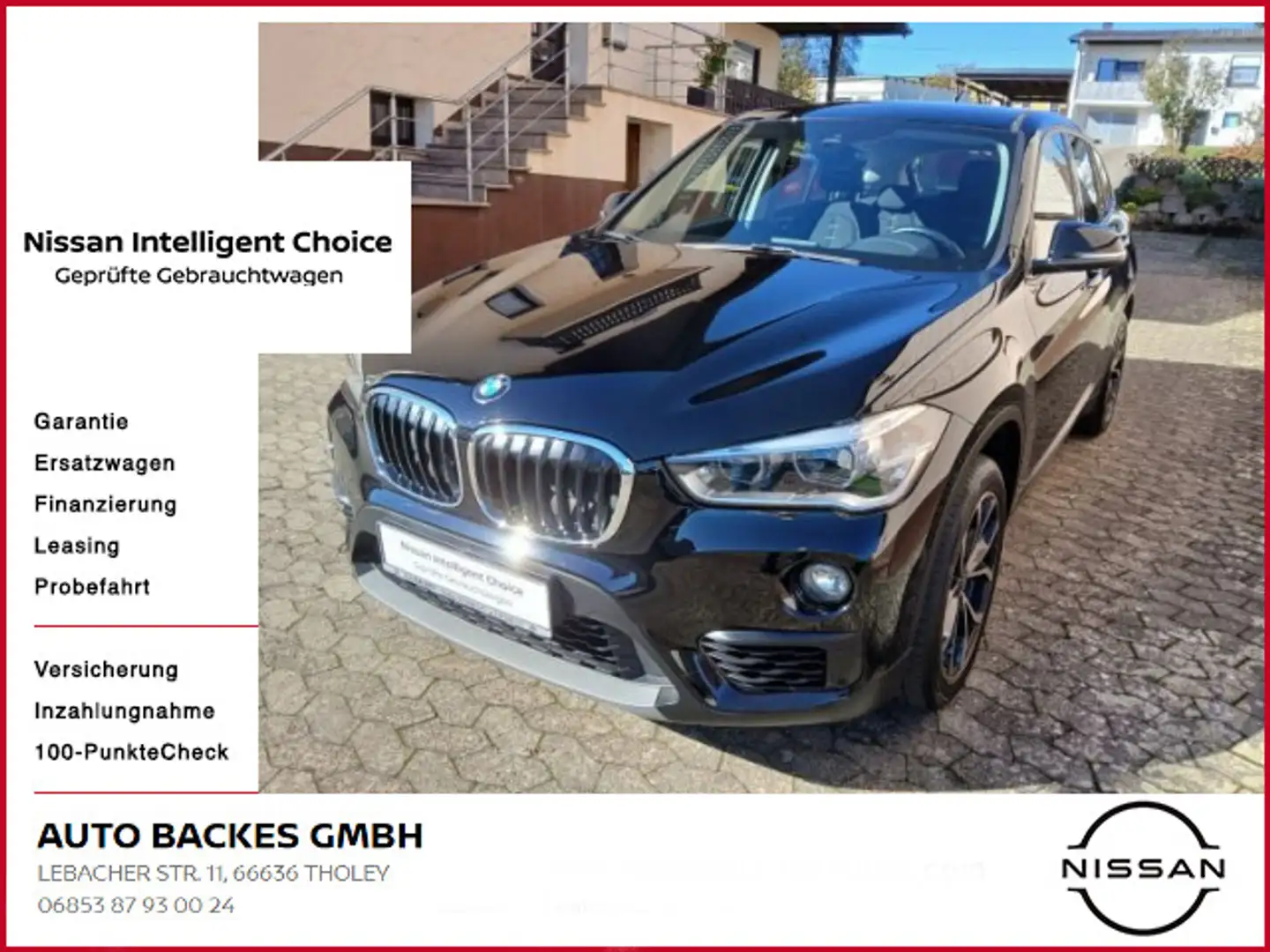 BMW X1 1.5 sDrive 18 i Advantage AHK Navi Sitzheizun Zwart - 1