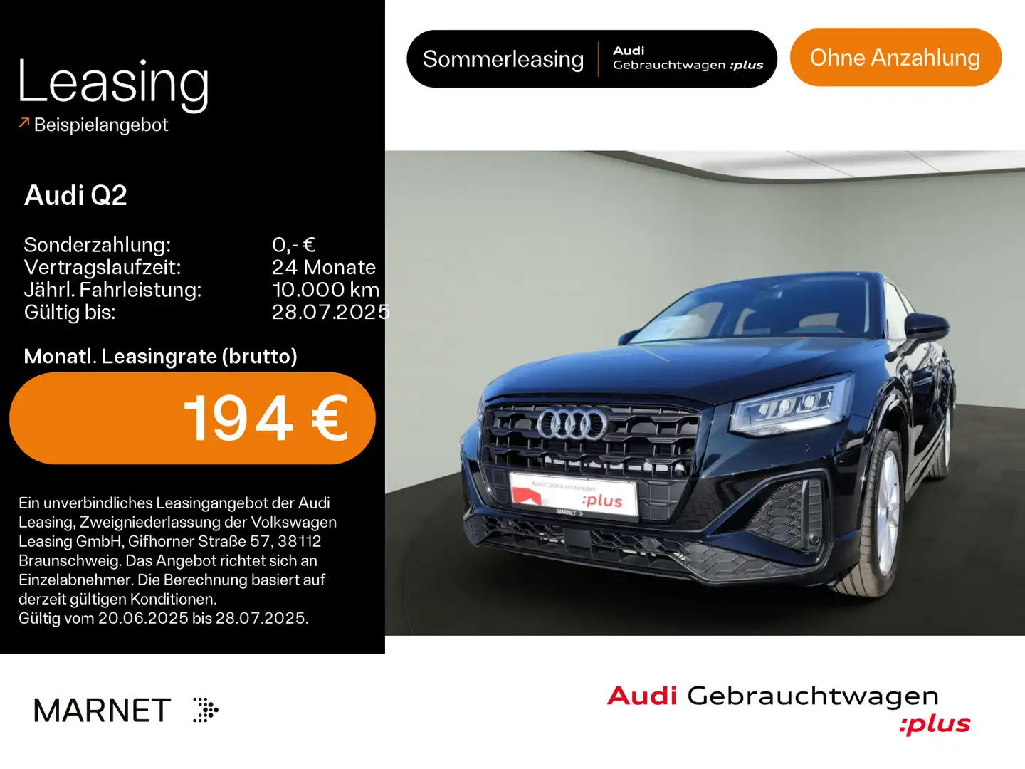 Audi Q2 30 TFSI S line*LED*Alu*PDC*AHK*Virtual Cockpi Schwarz - 1