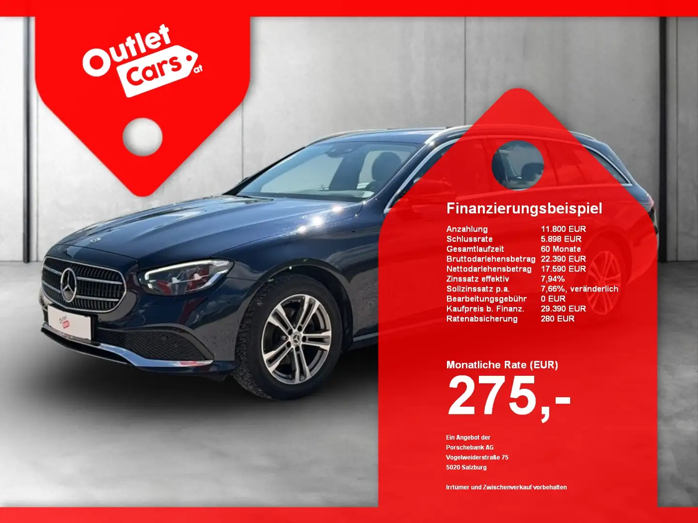 Mercedes-Benz E 220 d T Aut. LED+NAVI+RADAR+RFK+DynLicht+HUD Blau - 1