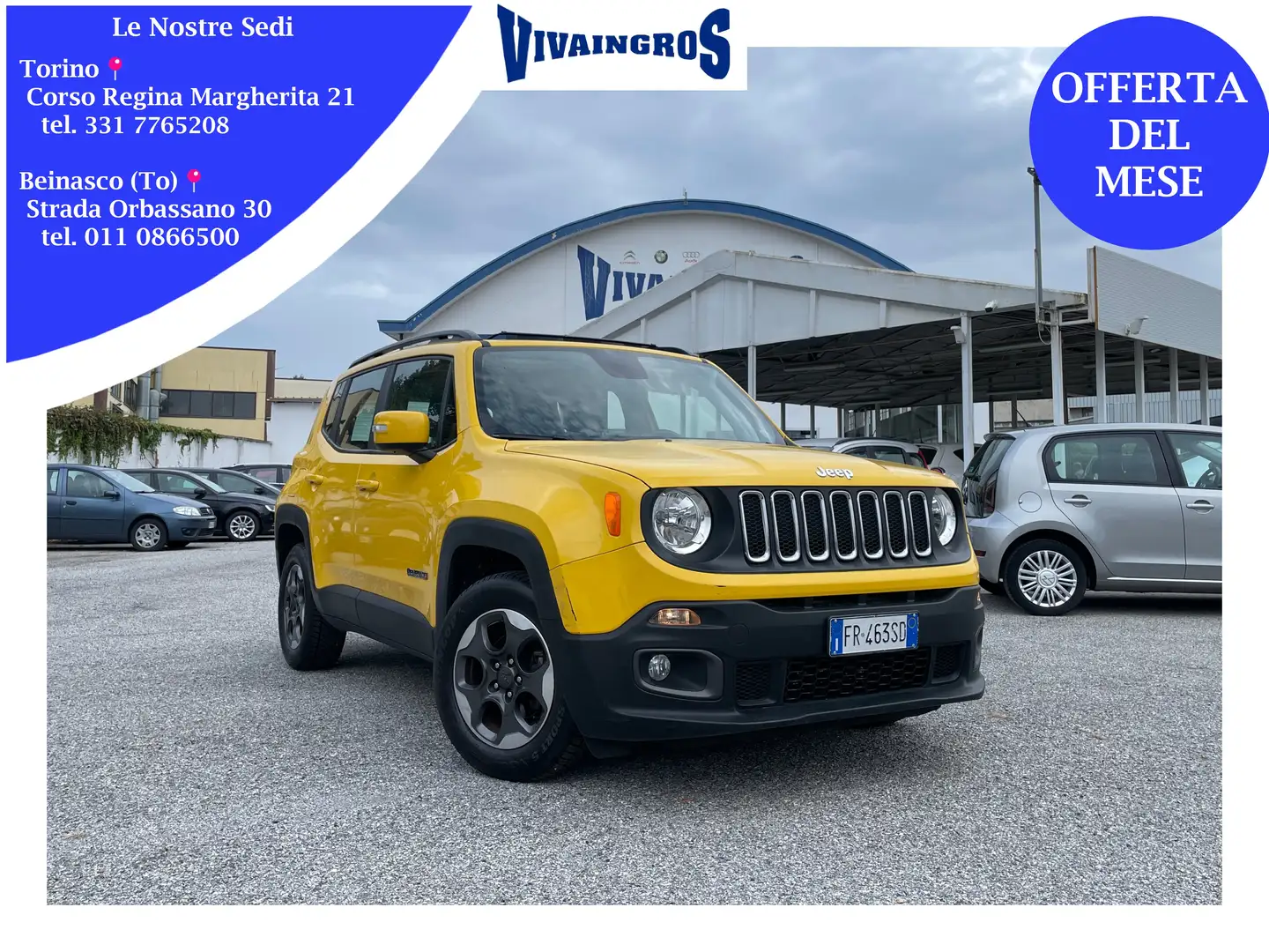 Jeep Renegade 1.6 Mjt Business fwd 105CV my18 - TETTO APRIBILE Giallo - 1
