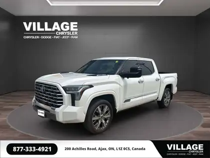 White 2023 Toyota Tundra Hybrid Pickup Truck Four-Wheel Drive Automatic