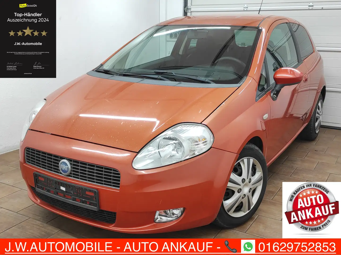 Fiat Grande Punto 1.4 *TÜV NEU* KLIMA EURO-4 USB AUX-IN ALLWETTER Oranžová - 1