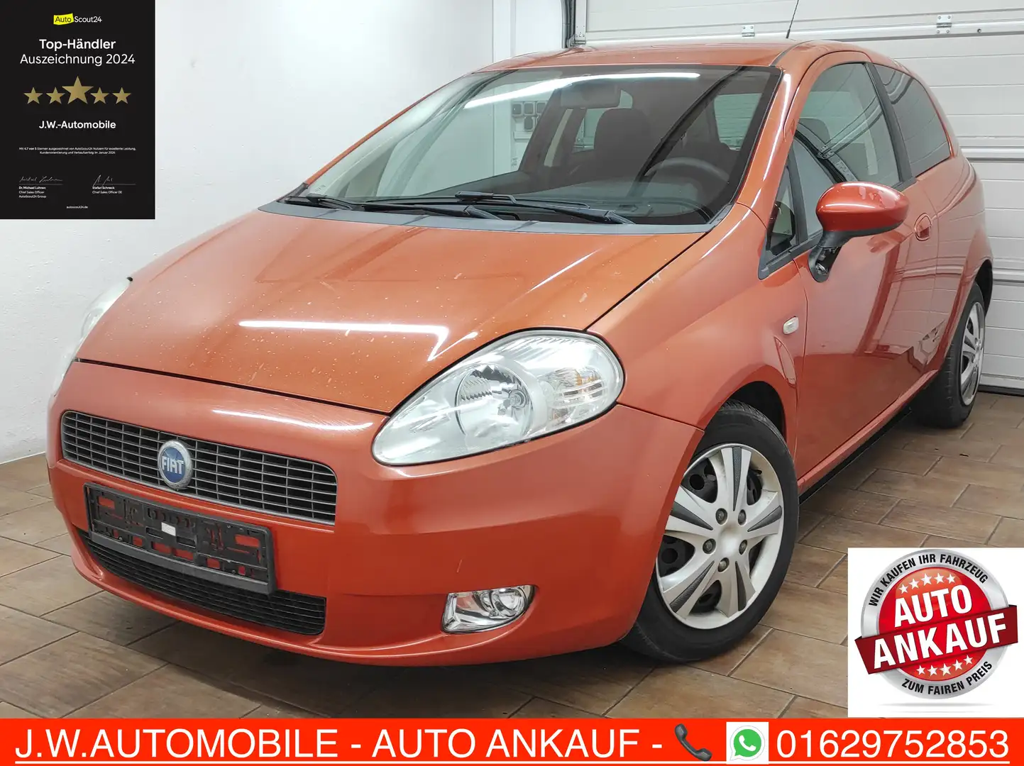 Fiat Grande Punto 1.4 *TÜV NEU* KLIMA EURO-4 USB AUX-IN ALLWETTER Oranžová - 2