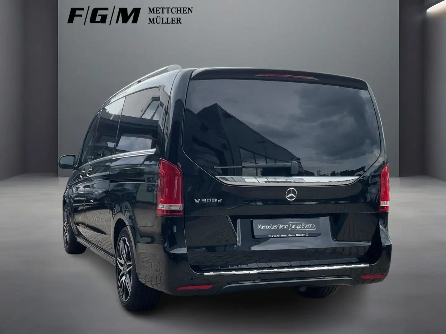 Mercedes-Benz V 300 d lang AMG Burm|TWA|360|AHK|Distron|Standhz Zwart - 2