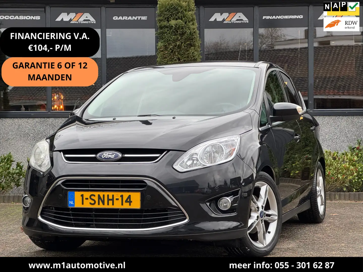 Ford C-Max 1.0 Titanium | Airco | Trekhaak | Cruise Control Schwarz - 1
