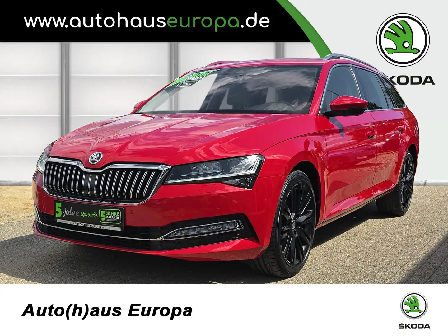Skoda Superb Combi 2.0 TDI DSG Style ACC Leder Navi Kam eKlappe Rouge - 1
