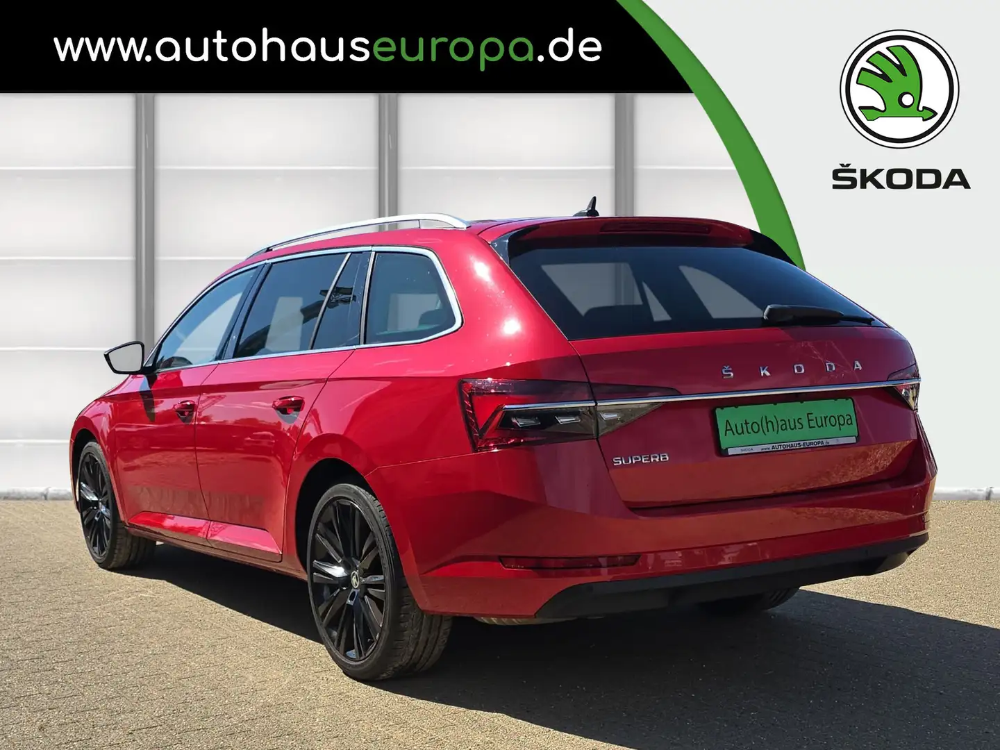 Skoda Superb Combi 2.0 TDI DSG Style ACC Leder Navi Kam eKlappe Rot - 2