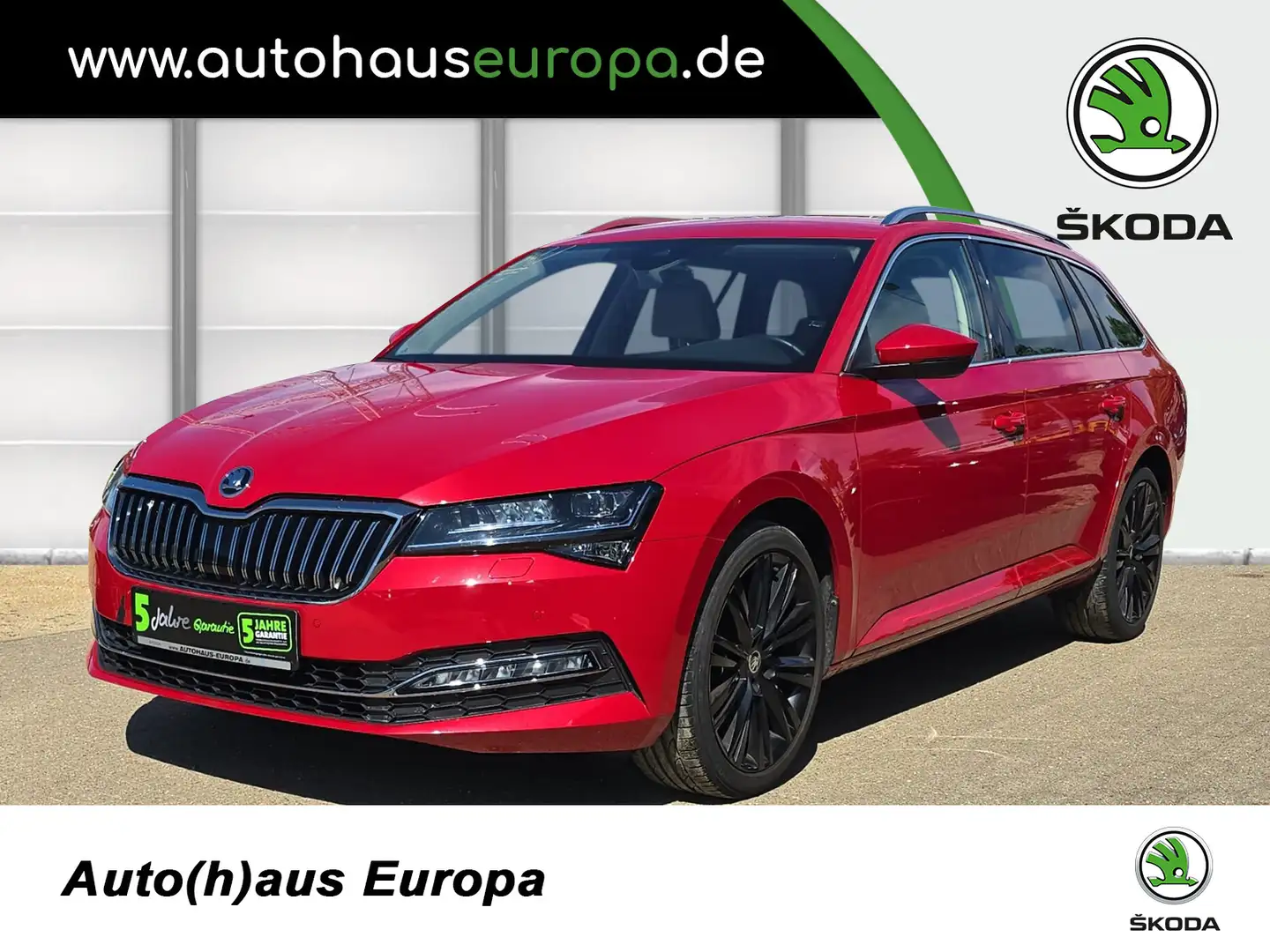 Skoda Superb Combi 2.0 TDI DSG Style ACC Leder Navi Kam eKlappe Rot - 1