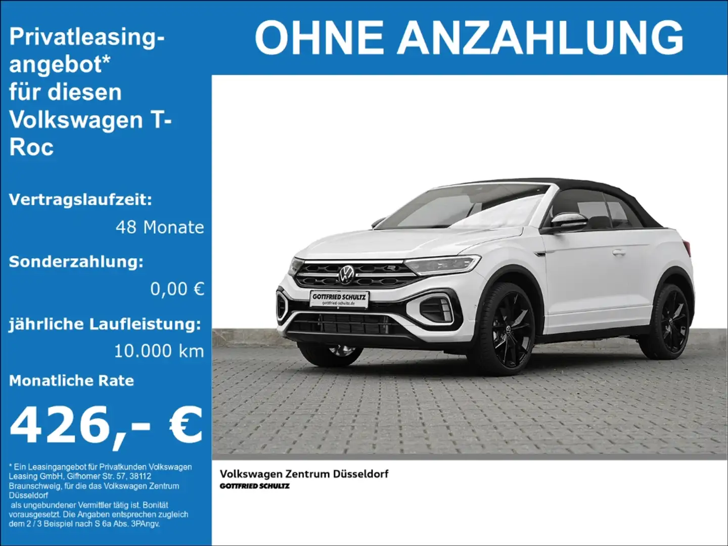 Volkswagen T-Roc CABRIOLET R-Line DSG 1.5 l TSI Digital Pro IQ.LIGH Weiß - 1