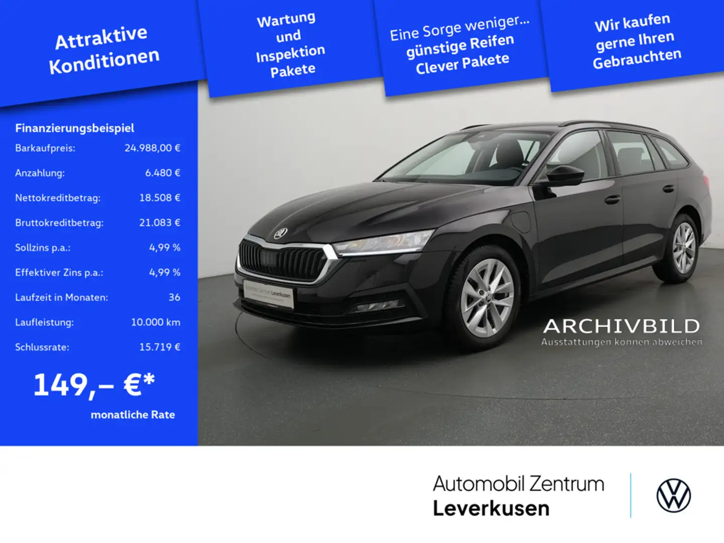 Skoda Octavia Combi Ambition DSG PDC CARPLAY SHZ VIRT Schwarz - 1