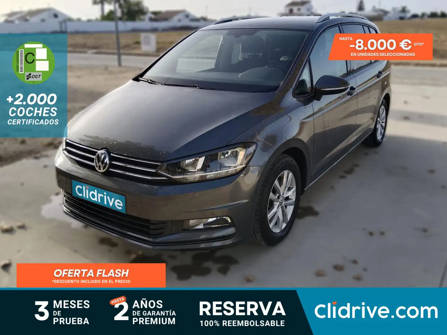 Volkswagen Touran 1.6TDI CR Business & Navi 81kW Gris - 1