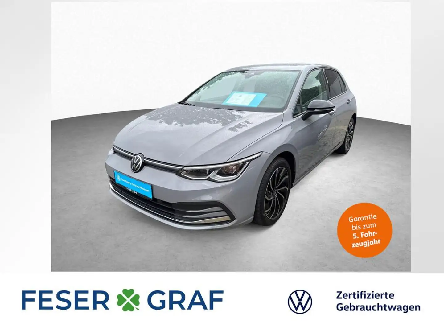 Volkswagen Golf VIII Active 1.5 eTSI 5J.GAR 7-DSG LED NAVI Gris - 1
