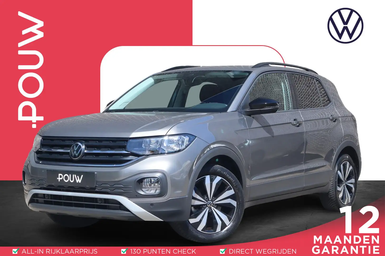 Volkswagen T-Cross 1.0 TSI 95pk Life | Navigatie | Parkeersensoren Vo Grigio - 1