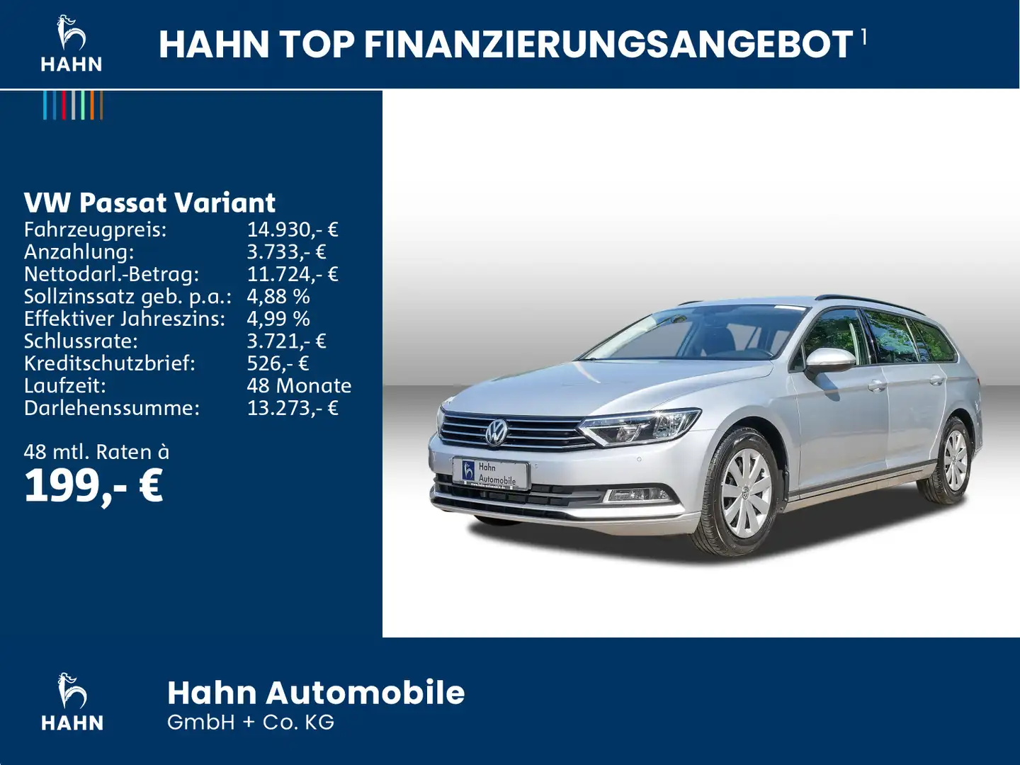 Volkswagen Passat Variant 2.0TDI Trendline Navi PDCv/h Clim Silber - 2