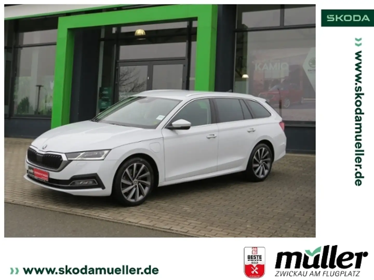 Skoda Octavia Combi Style iV 110kW CANTON LED el. HK Wit - 1