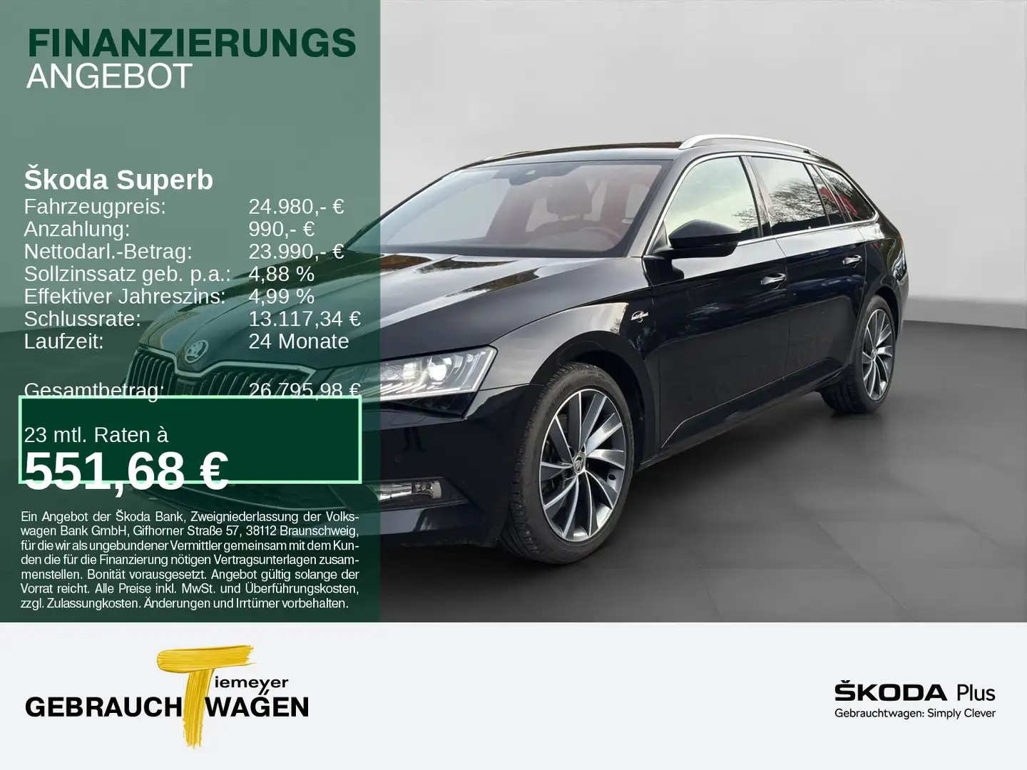 Skoda Superb Combi 2.0 TDI DSG L&K DCC CANTON KAMERA A Schwarz - 1