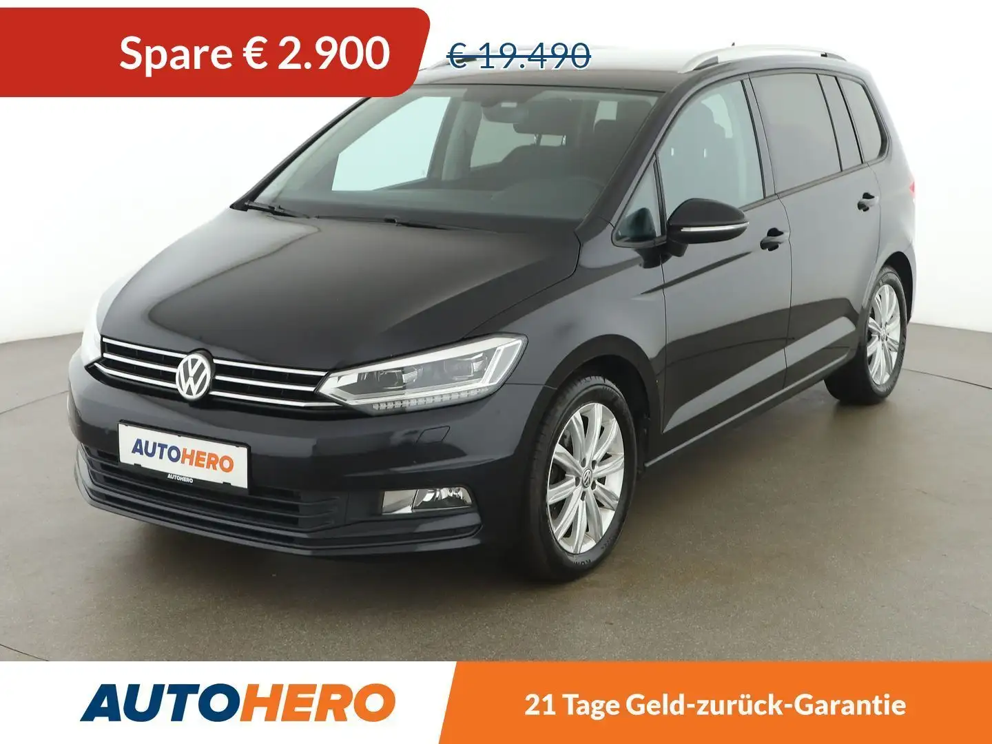 Volkswagen Touran 1.6 TDI Comfortline BM Aut. *ACC*LED*CAM*AHK* Schwarz - 1