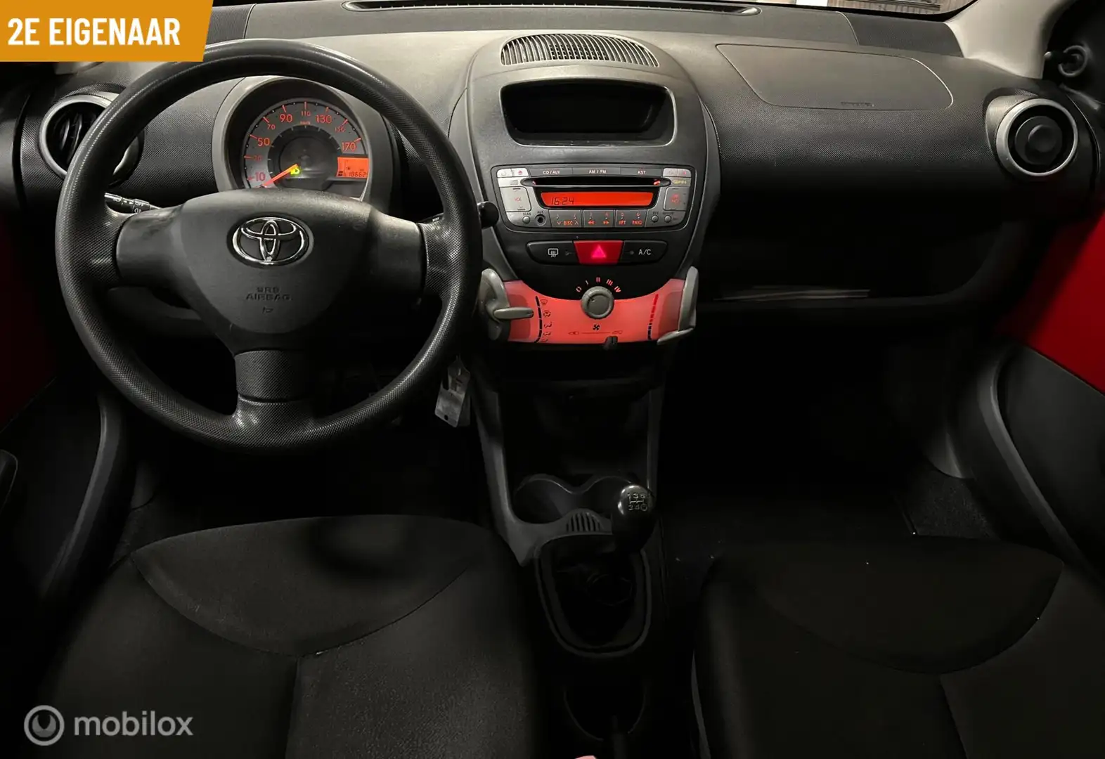Toyota Aygo 1.0-12V 2e Eigenaar-Airco-Elec ramen Rot - 2