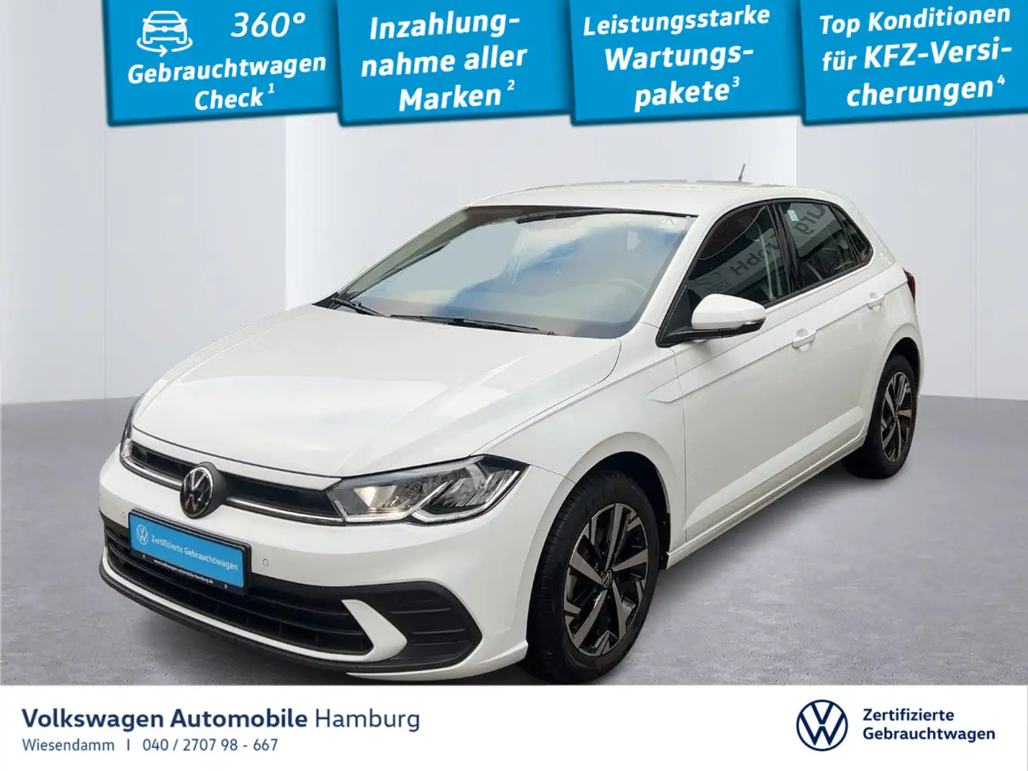 Volkswagen Polo 1.0 TSI Life DSG LED Kamera Sitzhzg Weiß - 1