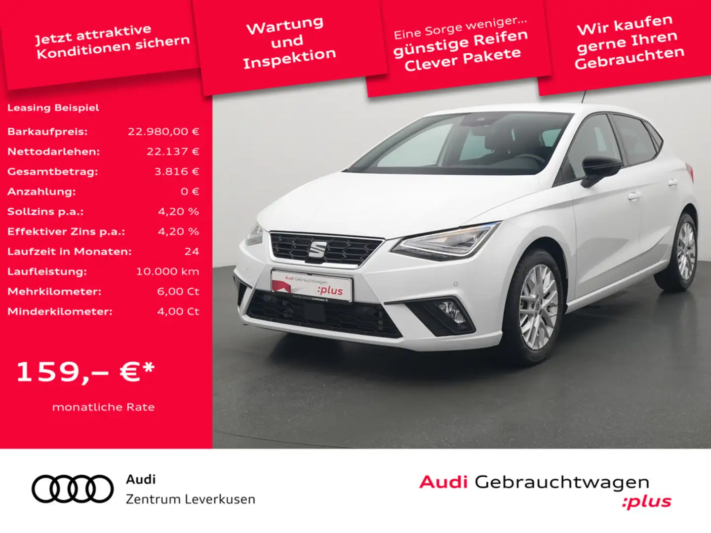 SEAT Ibiza FR ACC NAVI KAM SHZ PDC Weiß - 1
