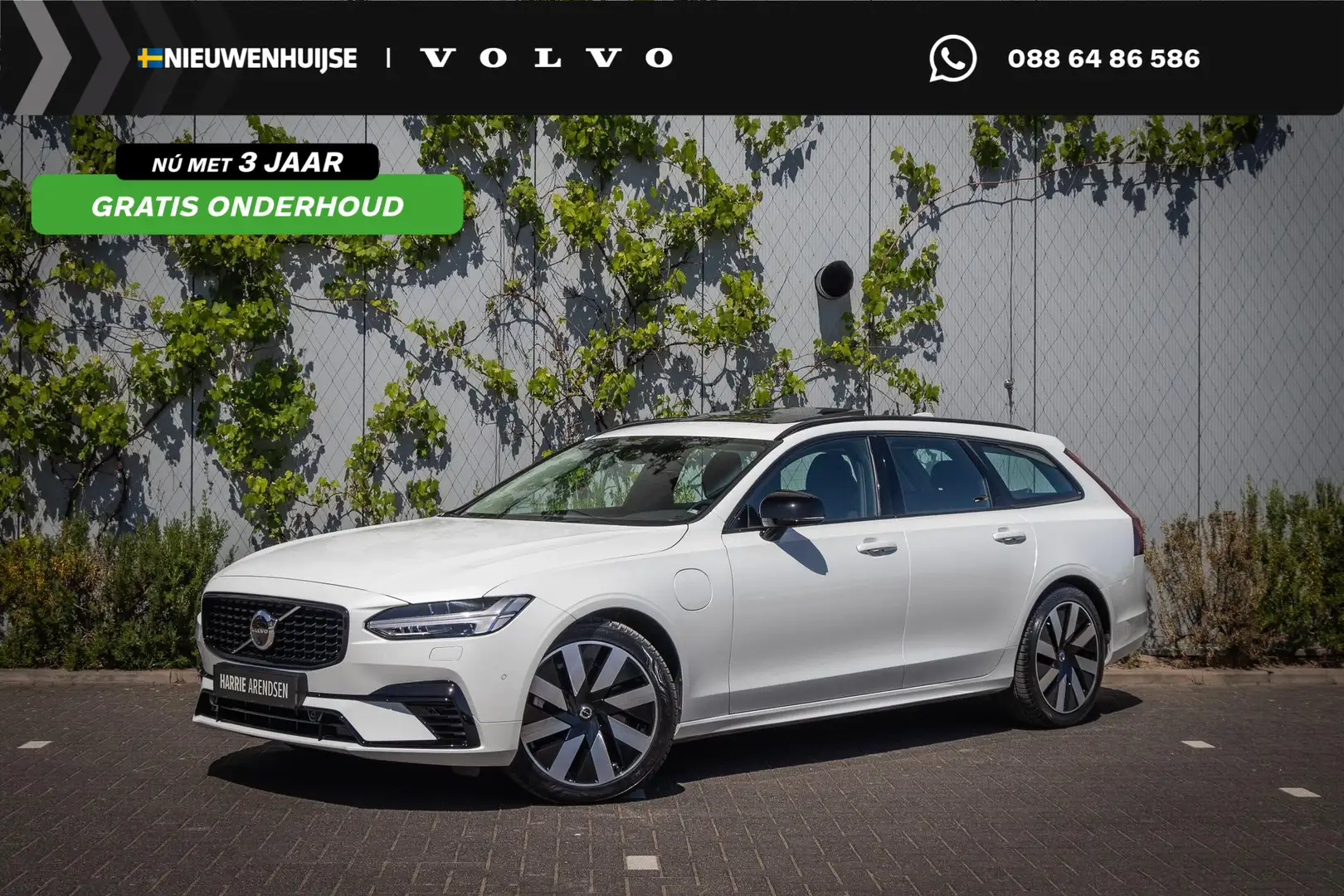 Volvo V90 T6 Plug-in hybrid AWD Ultra Dark | Schuif-/kanteld Wit - 1