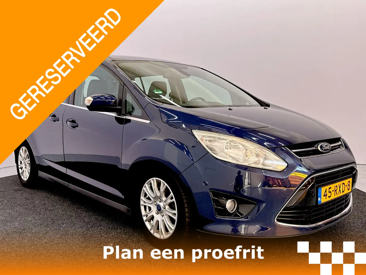 Ford Grand C-Max 2.0 TDCi Titanium Ruime gezinsauto mét automaat! Blauw - 1