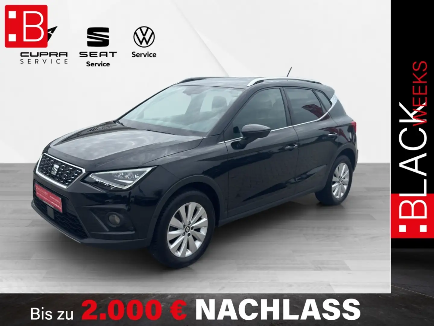 SEAT Arona 1.0 TGI XCELLENCE LED Navi Kamera Totwinkel WP Zwart - 1