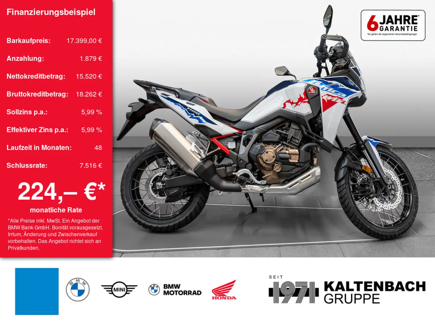 Honda CRF 1100 L Africa Twin LED SCHEINWERFER Weiß - 1